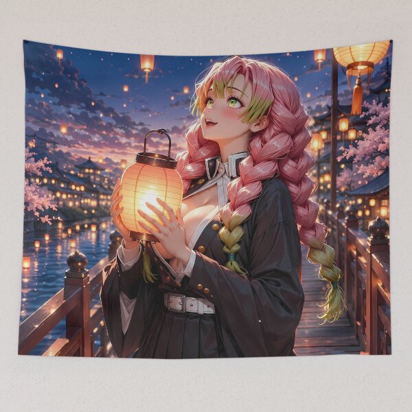 Item preview, Mitsuri Kanroji Demon Slayer Lantern Festival Dream designed and sold by mildaclairmo.