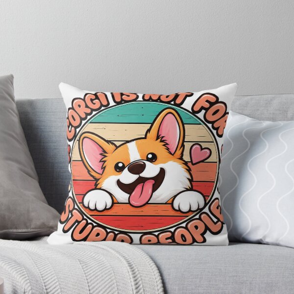 Item preview, corgi is not for stupid people retro corgi dog designed and sold by WehnerCarmela.