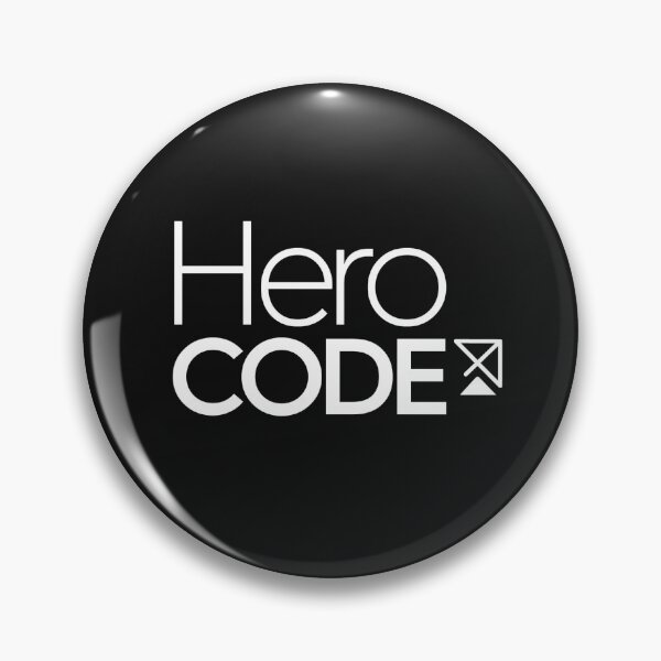 Item preview, HeroCODE White on black  designed and sold by HeroCODE Academy.