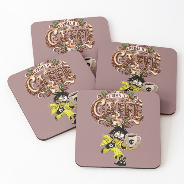 Item preview, Prima il Caffè – Funny Anime Morning Coffee Chaos designed and sold by The Kawaii Forge.