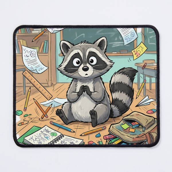 Item preview, Funny Raccoon Back To School Vibes designed and sold by VibranPalette.