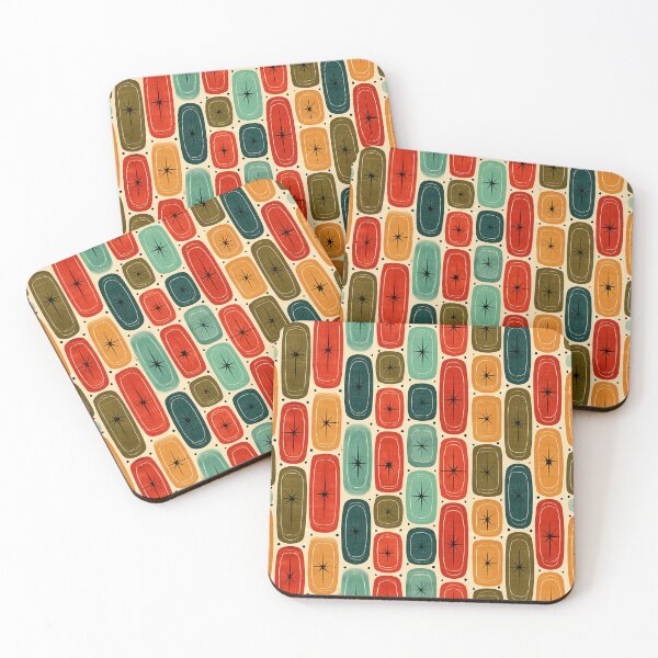 Item preview, Mid Century Modern Atomic Starburst Pattern | Retro Geometric Abstract designed and sold by Kybruno's Creations.