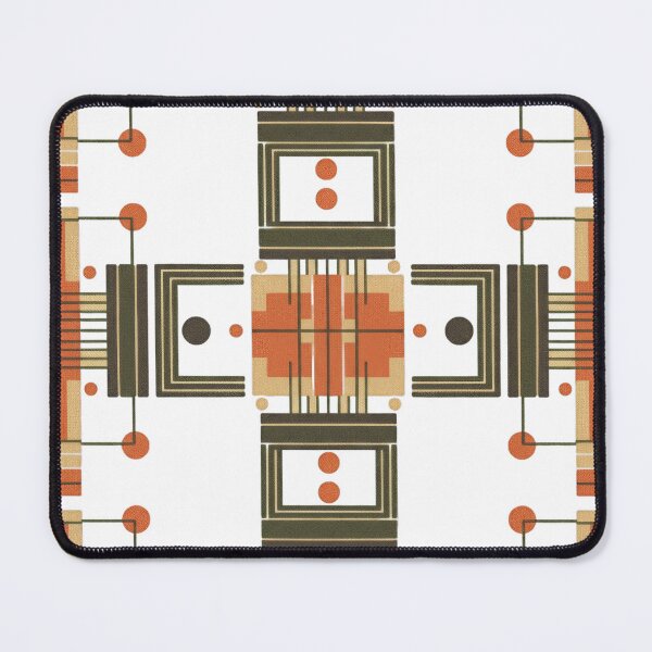 Item preview, Retro Geometric Mosaic - Art Deco & Bauhaus Terracotta designed and sold by elglotonmusical.