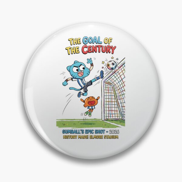 Item preview, The Goal of the Century Gumball Soccer Cartoon Art designed and sold by annaarthk.