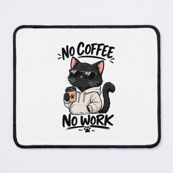Item preview, Cool Black Cat Coffee Lover Funny Cat Hoodie Design designed and sold by Abdomjido.