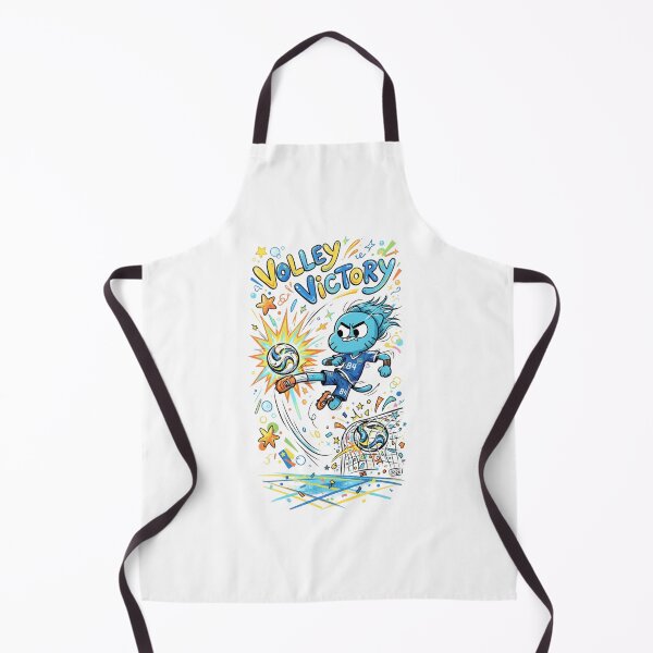 Item preview, Volley Victory Blue Cat Soccer Cartoon Art designed and sold by annaarthk.