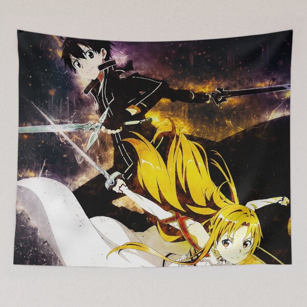 Item preview, Kirito Sword Art Online Cosmic Black Coat Hero designed and sold by mildaclairmo.