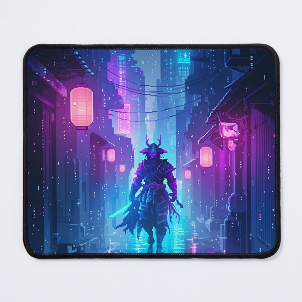 Item preview, Neon Samurai Alley Pixel Art designed and sold by NijiWorld.