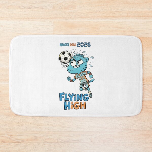 Item preview, Header Goal 2026 Blue Cat Soccer Cartoon Art designed and sold by annaarthk.