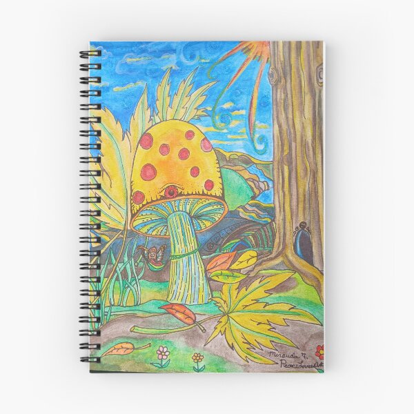 Item preview, Psychedelic Mushroom Fairy Forest - Original Watercolor Art Print by PeaceLoversArt designed and sold by PEACELOVERSART.
