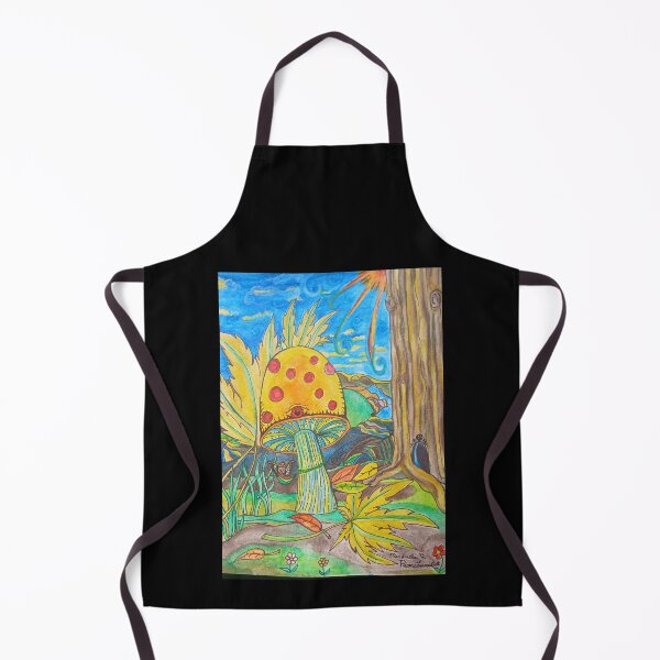 Item preview, Psychedelic Mushroom Fairy Forest - Original Watercolor Art Print by PeaceLoversArt designed and sold by PEACELOVERSART.