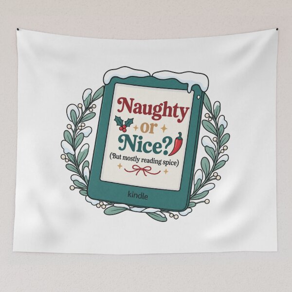 Item preview, Naughty or Nice Christmas Bookish Kindle designed and sold by wingoo22.