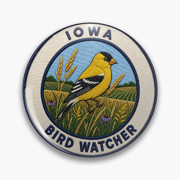 Item preview, Iowa Bird Watcher American Goldfinch Prairie Patch designed and sold by The-Drip-Studio.