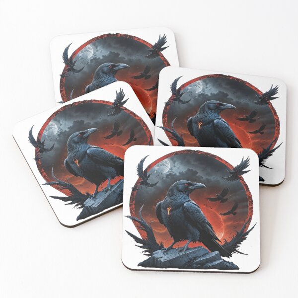 Item preview, Raven of the Blood Moon - Gothic Dark Fantasy designed and sold by Ikbel Studio.