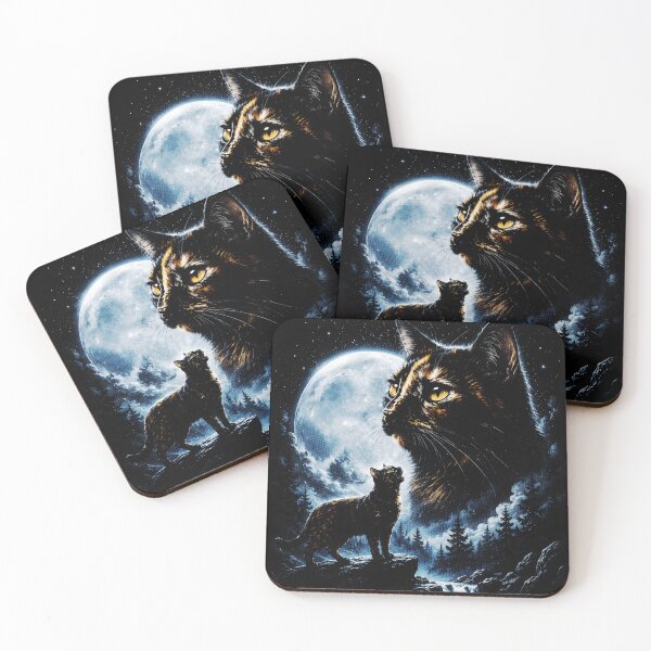 Item preview, Mystical Cat Moon Forest Night - Witchy Fantasy Cottagecore designed and sold by sportfantees.