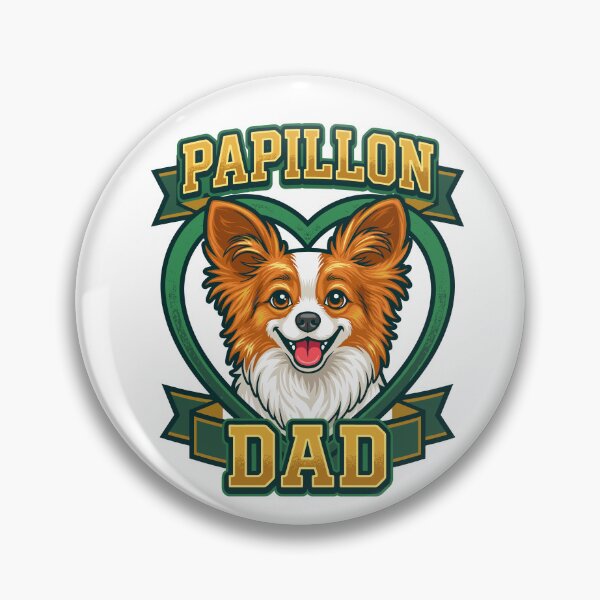 Item preview, Papillon People™ Papillon Dad Varsity Heart Emblem Art designed and sold by ACSBRANDS.