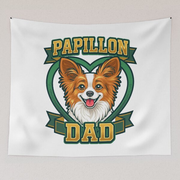 Item preview, Papillon People™ Papillon Dad Varsity Heart Emblem Art designed and sold by ACSBRANDS.