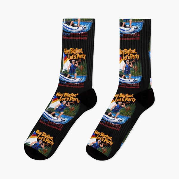 Item preview, Hey Bigfoot Let’s Party – Encounter USA Bigfoot & Alien Expedition 2026 designed and sold by Heinessight Merch.
