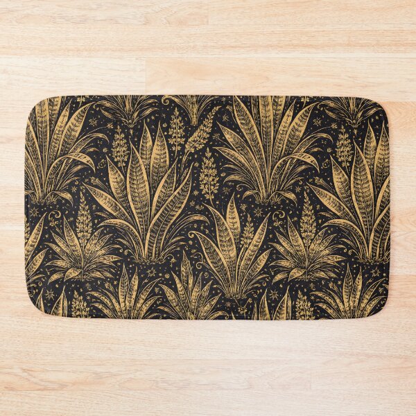 Item preview, Black Gold Luxury Snake Plant Pattern Design designed and sold by EcologicoolShp.