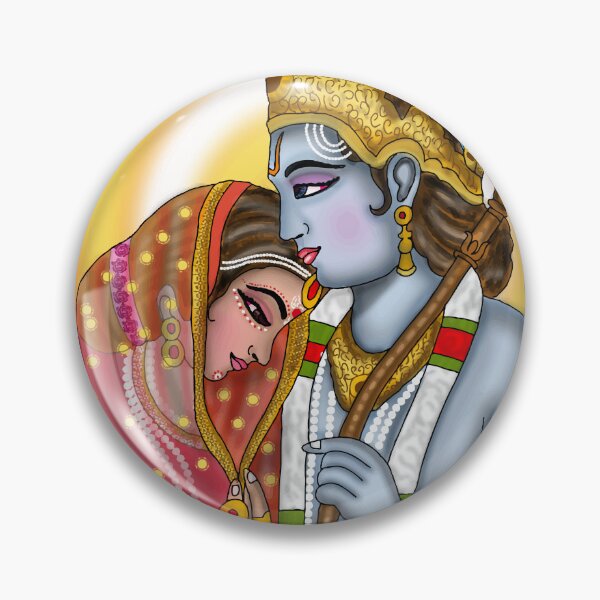 Item preview, Sita Ram Artwork | Divine Hindu Couple Digital Drawing & Spiritual Illustration designed and sold by Harshit_Digital_Arts.