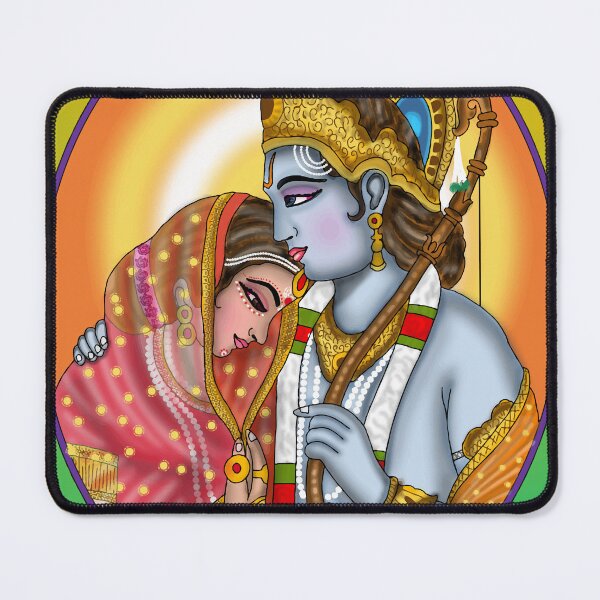 Item preview, Sita Ram Artwork | Divine Hindu Couple Digital Drawing & Spiritual Illustration designed and sold by Harshit_Digital_Arts.