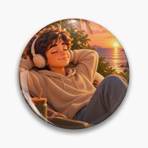 Item preview, Chill Vibes Zonsondergang Strand designed and sold by Qenlo.