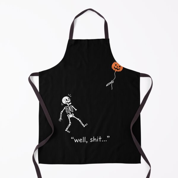 Item preview, Well, Shit... Funny Skeleton Halloween Pumpkin Balloon Shirt designed and sold by ArcaneArtistry.