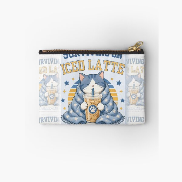 Item preview, Surviving On Iced Latte Cute Cat Coffee designed and sold by Karolisa.