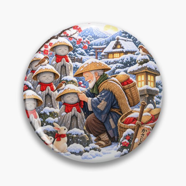 Item preview, Kasa Jizo – The Kindness of the Six Jizo Statues designed and sold by Daihuku2525.
