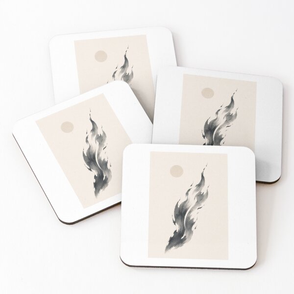 Item preview, Silent Flame | Minimal Nordic Fire Illustration designed and sold by Norvian.
