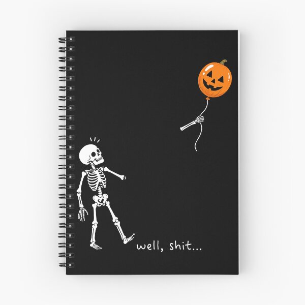 Item preview, Well, Shit... Funny Skeleton Pumpkin Halloween Balloon Shirt designed and sold by ArcaneArtistry.