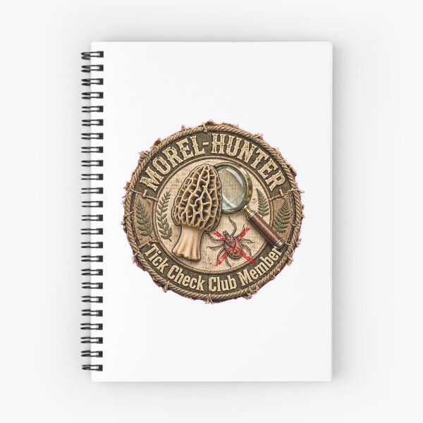 Item preview, Morel Hunter Tick Check Club Member Foraging Badge Morel Mushroom Gift designed and sold by VYBE DARK Studio.