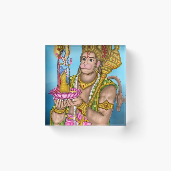 Item preview, Lord Ram & Hanuman Artwork | Divine Hindu Devotional Digital Illustration designed and sold by Harshit_Digital_Arts.