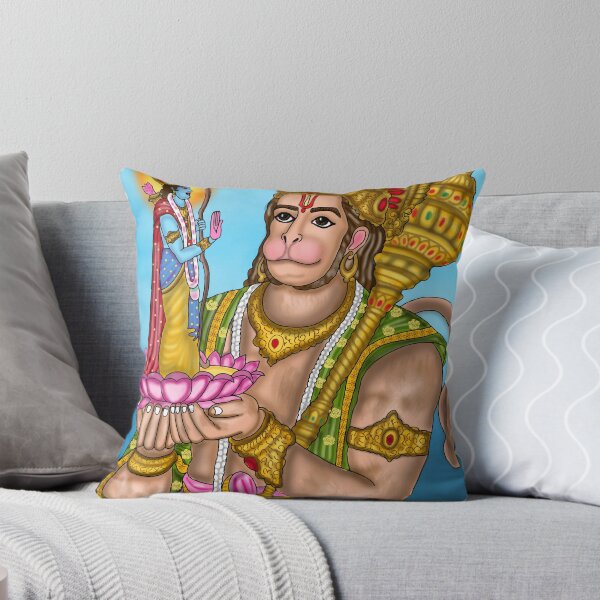 Item preview, Lord Ram & Hanuman Artwork | Divine Hindu Devotional Digital Illustration designed and sold by Harshit_Digital_Arts.