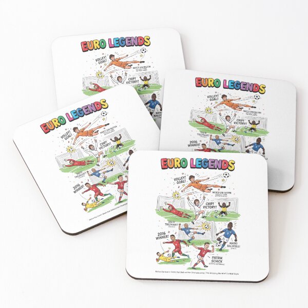 Item preview, Euro Legends Iconic Goals Football Cartoon Art designed and sold by annaarthk.
