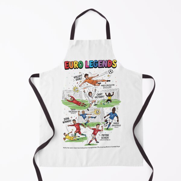 Item preview, Euro Legends Iconic Goals Football Cartoon Art designed and sold by annaarthk.