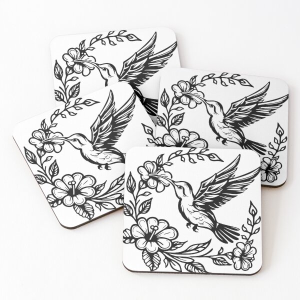 Item preview, Humming Bird and Flowers designed and sold by Nights-Of-Stars.