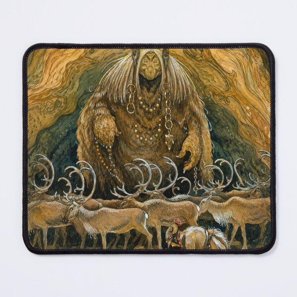 Item preview, John Bauer Print, Art Nouveau Fantasy Illustration, Nila’s Sacrifice Christmas Goat Julbocken II, Folklore Lovers designed and sold by RickE.