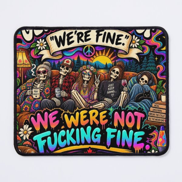 Item preview, Generations of “We’re Fine” Skeleton Dark Humor designed and sold by Path to Somewhere .