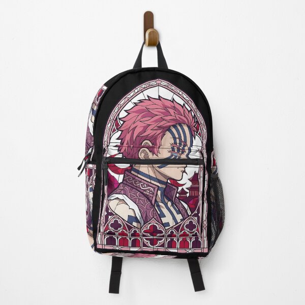 Item preview, Akaza Demon Slayer Pink Gothic Window Portrait designed and sold by mildaclairmo.