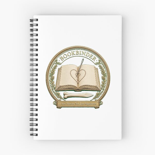 Item preview, Bookbinder I Sew Stories Not Just Signatures Hand Bookbinding Needle Heart Badge designed and sold by TauqeerArts.