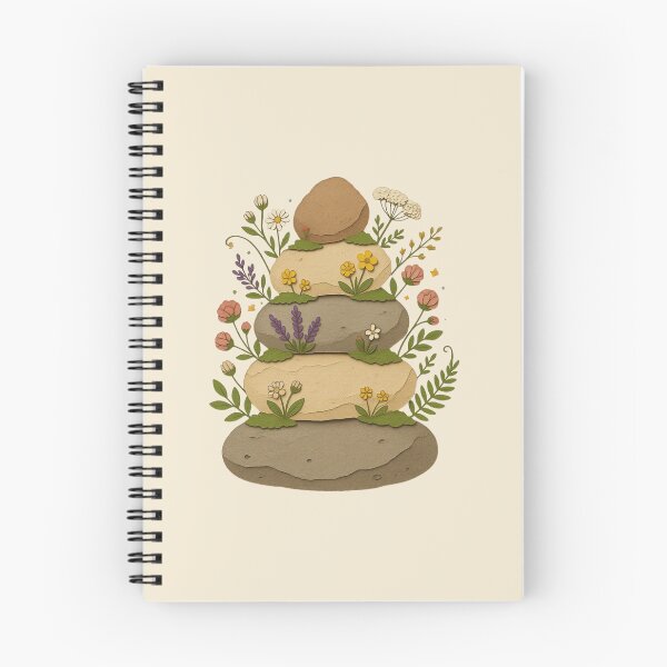 Item preview, Balanced Stone Cairns With Wildflower Accents designed and sold by ITCHAWAWAA.