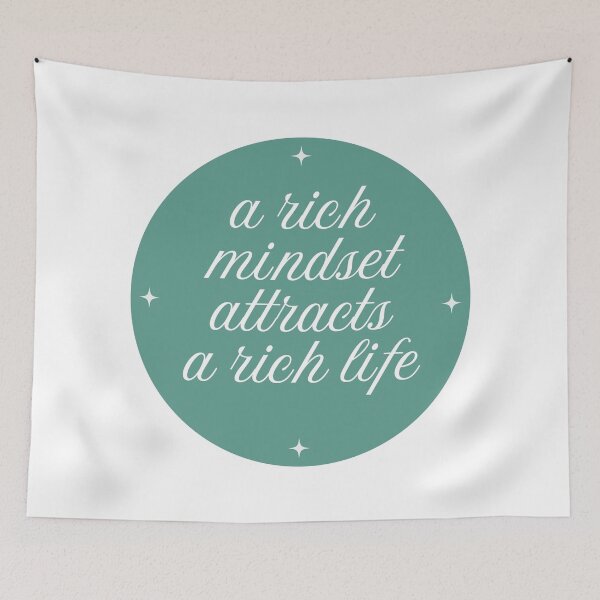 Item preview, A Rich Mindset Attracts A Rich Life Affirmation designed and sold by MiaBellaGirl.