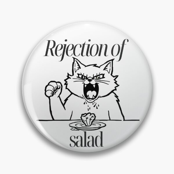 Item preview, Dramatic Cat Hissing At Salad Minimalist Line Art designed and sold by Gameshalah's Designs Hub.