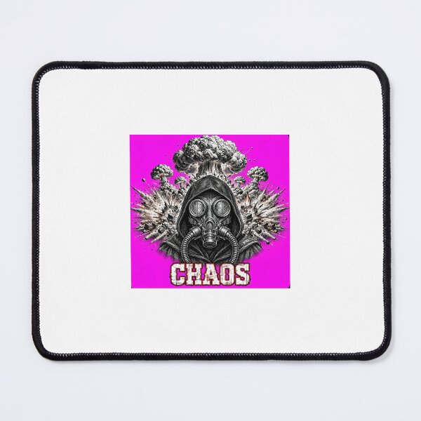 Item preview, Chaos Post Apocalyptic Gas Mask Nuclear Explosion designed and sold by WeirdWheeledArt.