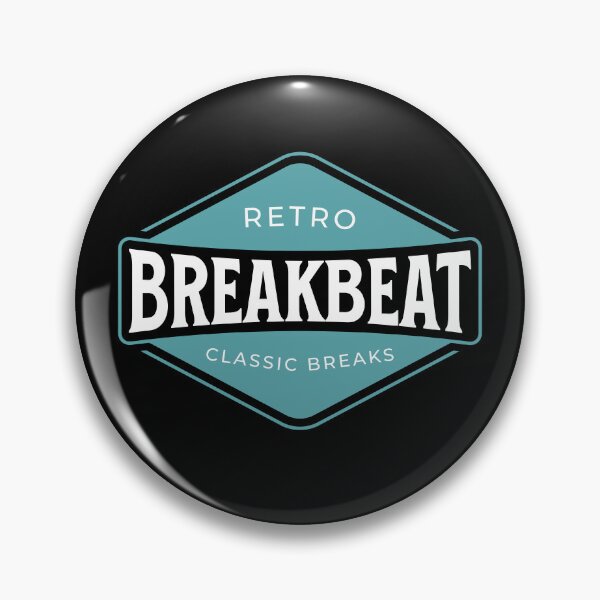 Item preview, BREAKBEAT - Breaks Badge (White)  designed and sold by Discothreadz.