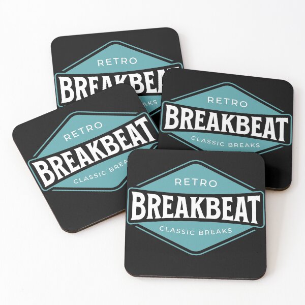 Item preview, BREAKBEAT - Breaks Badge (White)  designed and sold by Discothreadz.