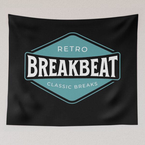 Item preview, BREAKBEAT - Breaks Badge (White)  designed and sold by Discothreadz.