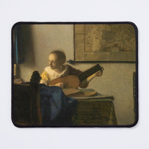 Item preview, Woman with a Lute (Vrouw met luit), Johannes Vermeer, 1663 designed and sold by The Gaping Maw.