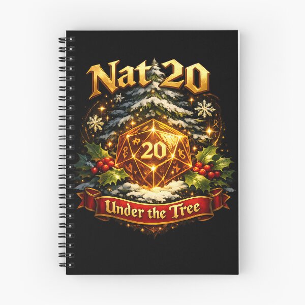 Item preview, Nat 20 Under The Tree Christmas D20 Dungeon Master TTRPG Fantasy Geek Holiday Dice Roll Vibes designed and sold by Velustro Shop.